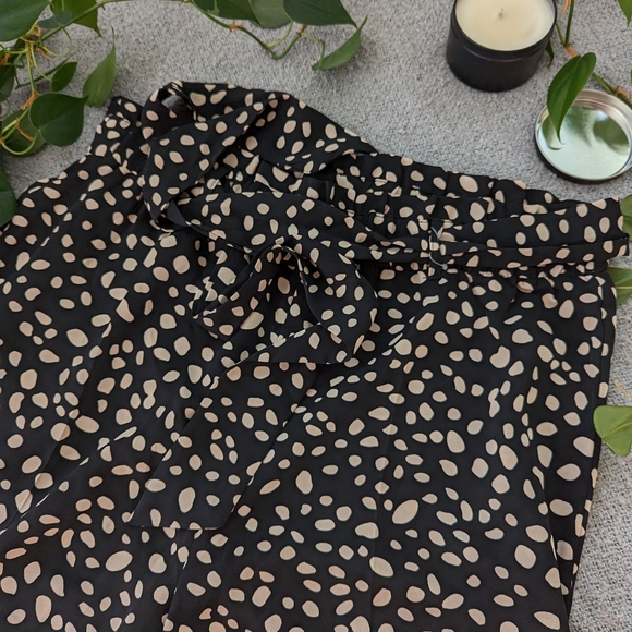 Francesca's Pants High Waist Wide Leg Elastic Belt Size L Blue - Picture 7 of 11